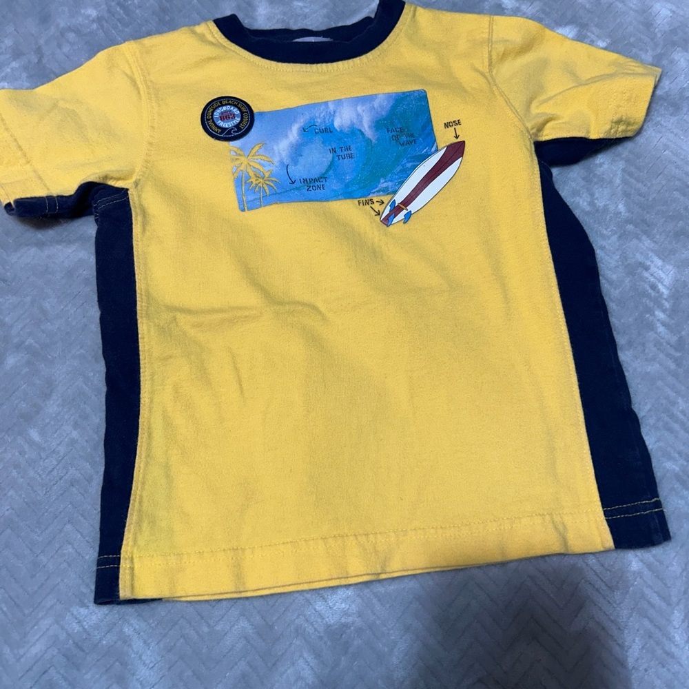Vintage Carter's Yellow and Navy Surfboard Tee